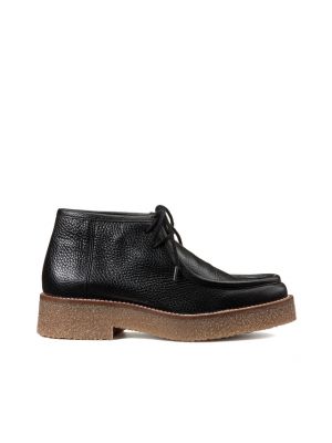 Zapatos derby de cuero de crepé La Redoute Collections negro