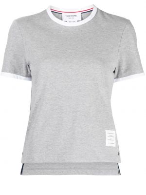 Pruhované tričko Thom Browne sivá