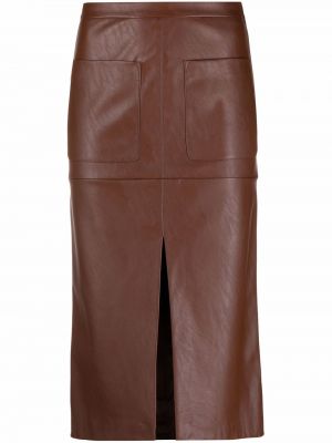 Falda de cintura alta Pinko marrón