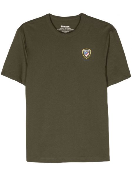 Kokvilnas t-krekls ar apdruku Blauer zaļš