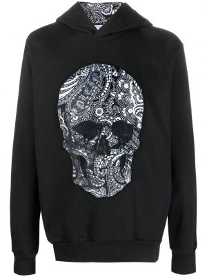 Kapučdžemperis ar lāsīšu rakstu Philipp Plein melns