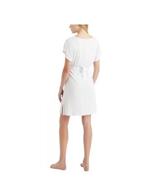 Mini vestido de cuello redondo Emporio Armani blanco