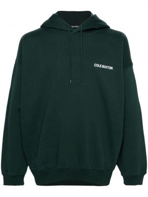 Kokvilnas kapučdžemperis ar apdruku Cole Buxton zaļš
