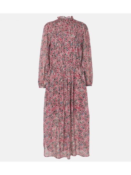 Trykt bomull dress Marant Etoile rosa