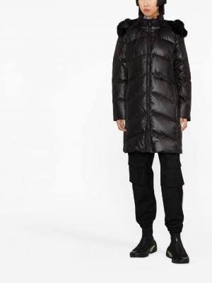 Mētelis ar kapuci Calvin Klein melns
