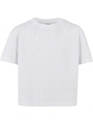 Plisované oversized tričko Urban Classics Kids bílé
