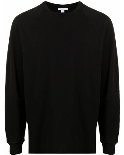 Sweatshirt mit rundem ausschnitt James Perse schwarz