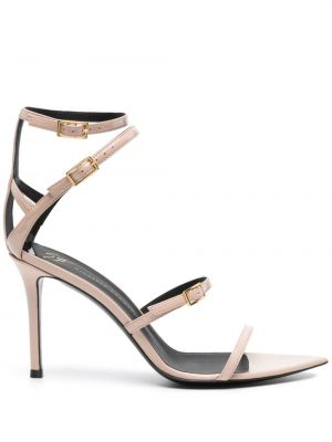 Kožené sandále Giuseppe Zanotti ružová