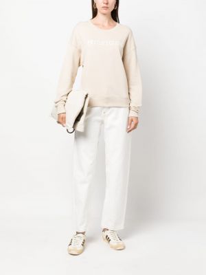 Sweatshirt aus baumwoll mit print Tommy Hilfiger beige