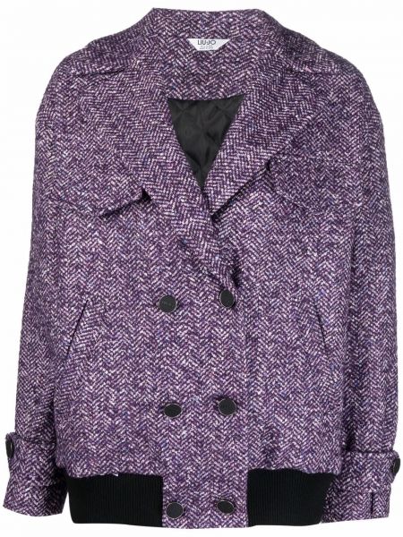 Chaqueta de tweed Liu Jo violeta