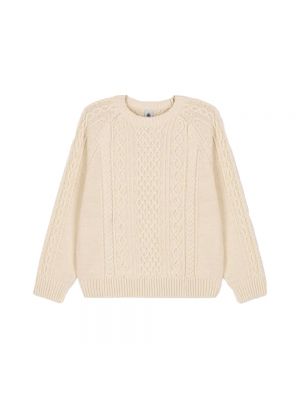 Sweter bawełniany Petit Bateau beżowy