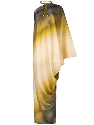 Spalvų gradiento rašto šilkinis vakarinė suknelė Silvia Tcherassi