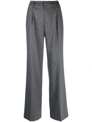 Plisirane ravne hlače Pt Torino siva