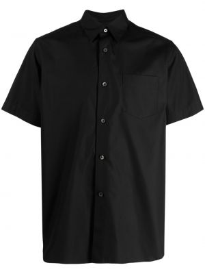 Hemd mit plisseefalten Fumito Ganryu schwarz