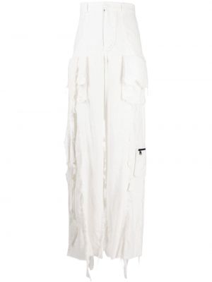 „cargo“ stiliaus kelnės su nubrozdinimais Natasha Zinko balta