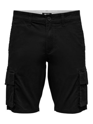 Pantaloni cargo cu buzunare Only & Sons negru