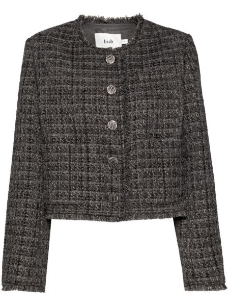 Tweed cropped jakke B+ab grå