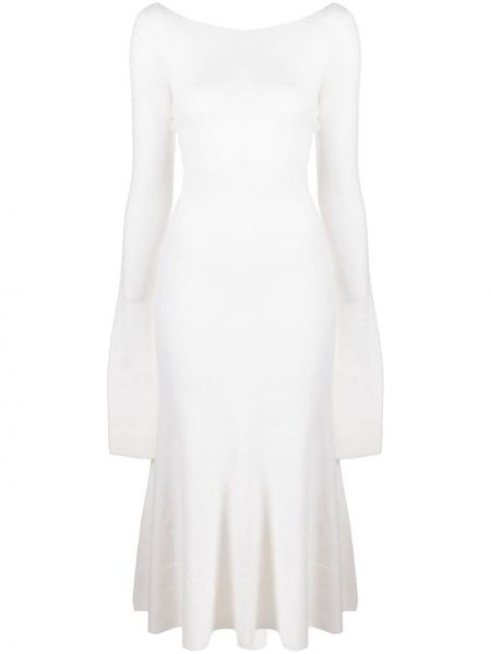 Плетена миди рокля Juneyen бяло