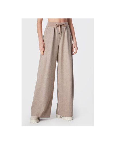 Peserico Pantaloni din material E04905 Bej Relaxed Fit