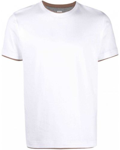 Camiseta de cuello redondo Eleventy blanco