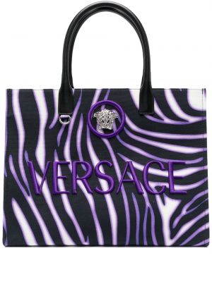 Väska med broderi Versace lila