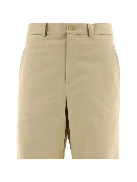 Pantalones chinos de algodón Bode beige