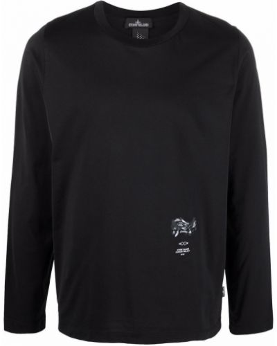 Trykt t-skjorte Stone Island Shadow Project svart