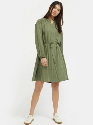 Платье-рубашка Soft Rebels зеленое