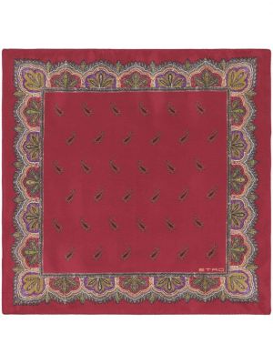Fular de mătase cu imagine cu model paisley Etro roșu