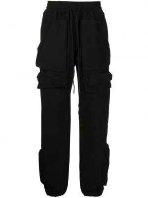 Pantaloni cargo cu imagine Readymade negru