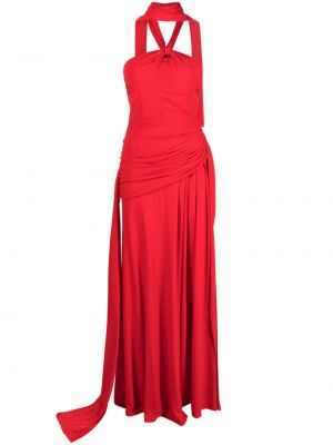 Sukienka długa drapowana Blumarine czerwona