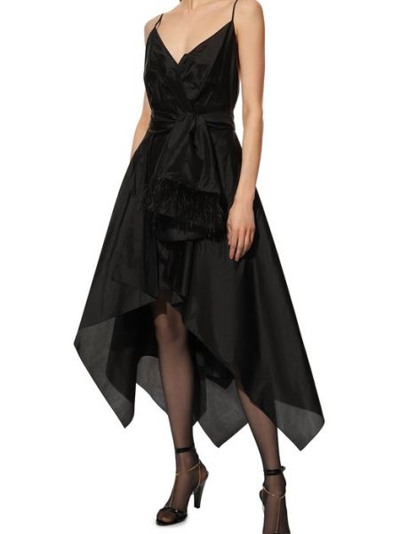 Шелковое платье Tegin черное