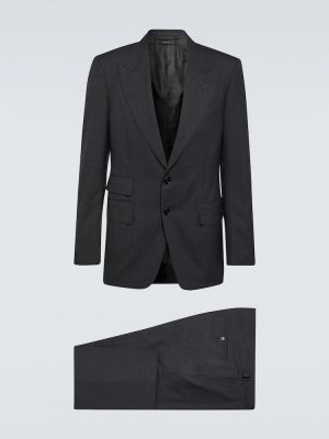 Szary garnitur wełniany Tom Ford