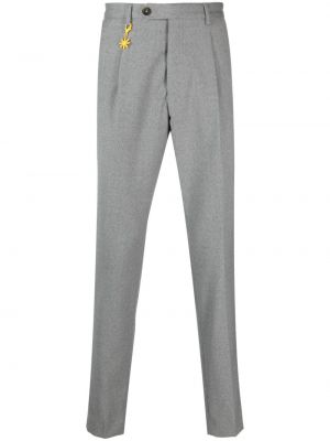 Pantalon chino en laine slim Manuel Ritz gris