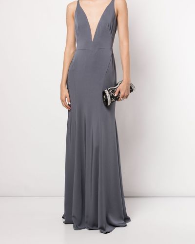 Abendkleid mit v-ausschnitt Marchesa Notte Bridesmaids blau