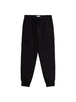 Pantaloni sport cu buzunare Bershka negru