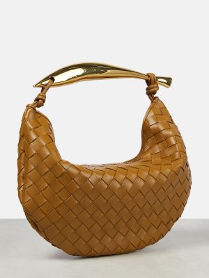 Bőr bőr táska Bottega Veneta aranyszínű