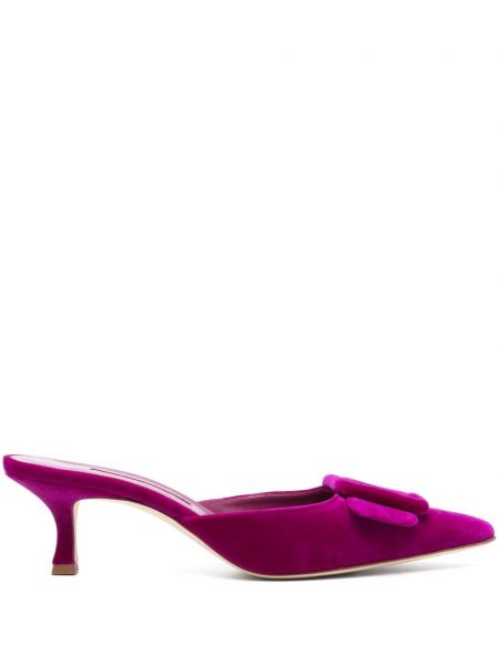 Mule terlik Manolo Blahnik mor