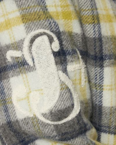 Kostkovaná vlněná košile z alpaky Jil Sander