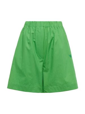 Bombažne kratke hlače Nanushka zelena
