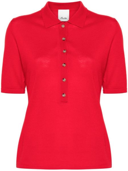 Polo en tricot Allude rouge
