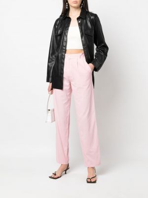 Rovné kalhoty Versace Pre-owned růžové