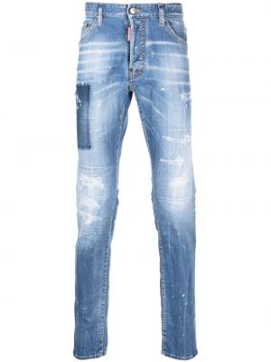Skinny džíny s potiskem Dsquared2 modré
