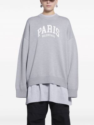 Sweatshirt mit print Balenciaga grau