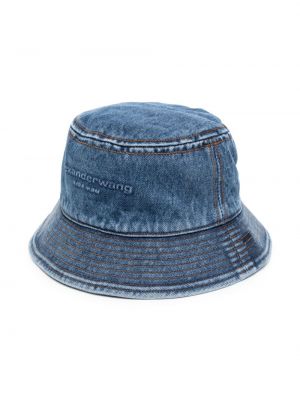 Bavlněný klobouk Alexander Wang modrý
