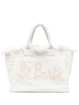 Τσάντα shopper Mc2 Saint Barth λευκό