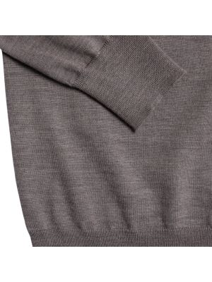 Jersey de lana de tela jersey Paolo Pecora marrón