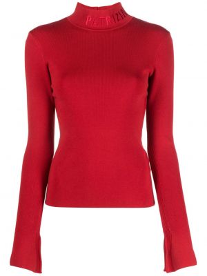 Пуловер бродиран Patrizia Pepe червено