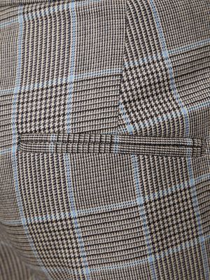 Krepové vlnené nohavice Michael Kors Collection sivá