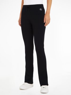 Pantalones rectos Calvin Klein Jeans negro